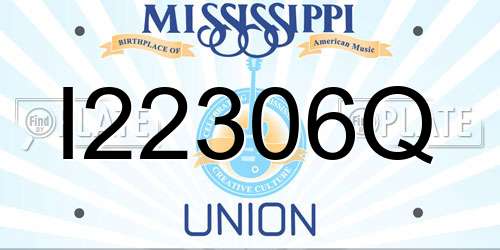 I22306Q Mississippi License Plate