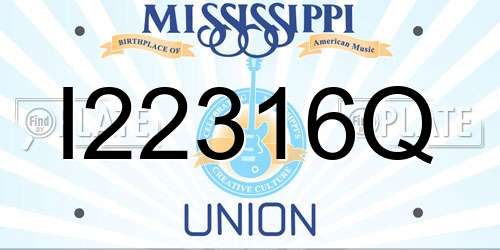 I22316Q Mississippi License Plate