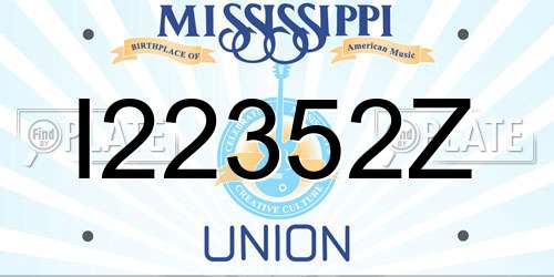 I22352Z Mississippi License Plate