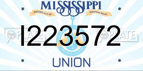I223572 Mississippi License Plate