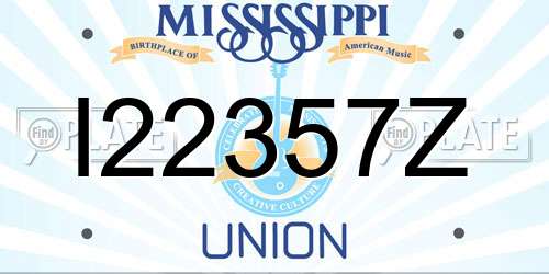 I22357Z Mississippi License Plate