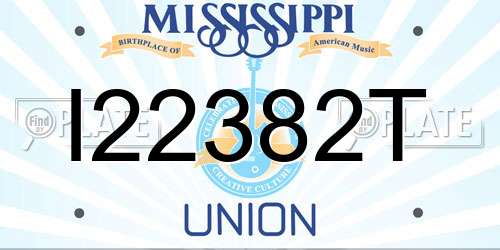 I22382T Mississippi License Plate