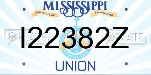 I22382Z Mississippi License Plate