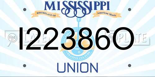 I22386O Mississippi License Plate