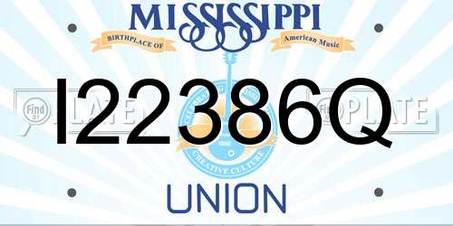 I22386Q Mississippi License Plate