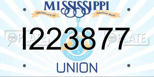 I223877 Mississippi License Plate