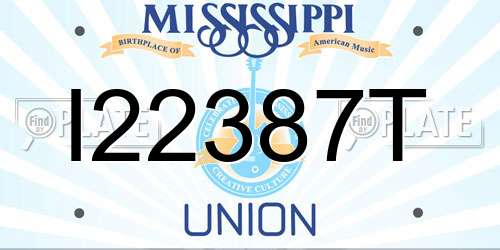 I22387T Mississippi License Plate