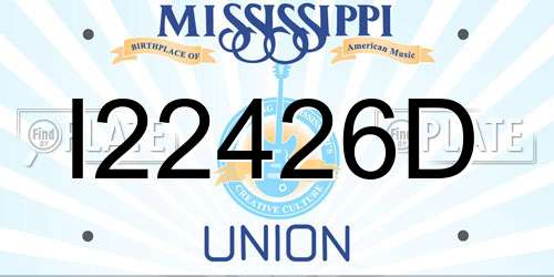 I22426D Mississippi License Plate