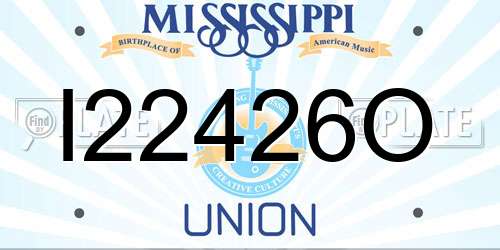 I22426O Mississippi License Plate