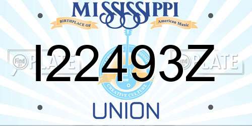 I22493Z Mississippi License Plate