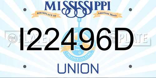 I22496D Mississippi License Plate