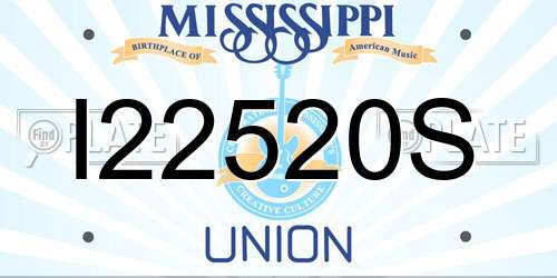 I22520S Mississippi License Plate