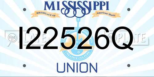 I22526Q Mississippi License Plate