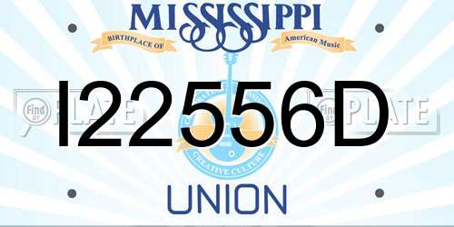 I22556D Mississippi License Plate