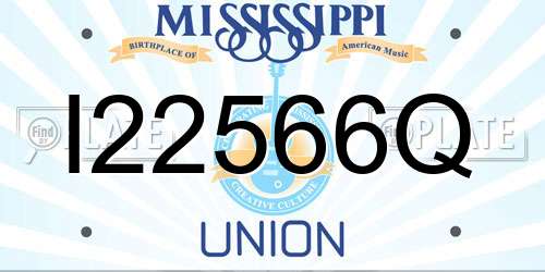 I22566Q Mississippi License Plate
