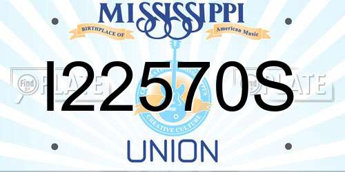 I22570S Mississippi License Plate