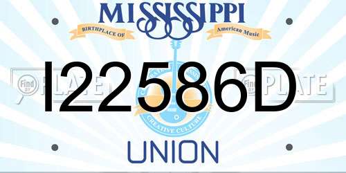 I22586D Mississippi License Plate