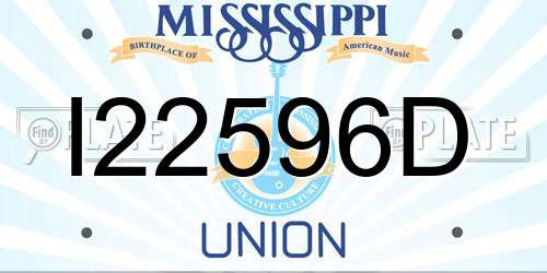 I22596D Mississippi License Plate