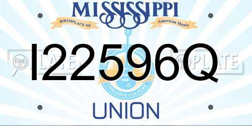 I22596Q Mississippi License Plate