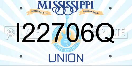 I22706Q Mississippi License Plate