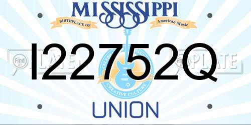 I22752Q Mississippi License Plate