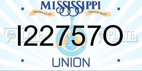 I22757O Mississippi License Plate