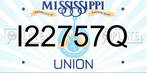 I22757Q Mississippi License Plate
