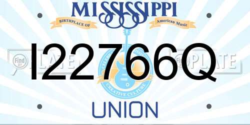 I22766Q Mississippi License Plate