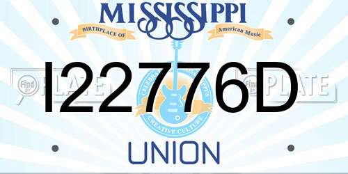 I22776D Mississippi License Plate
