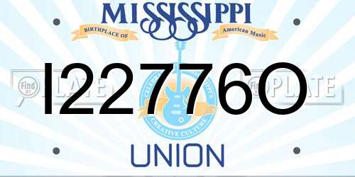 I22776O Mississippi License Plate