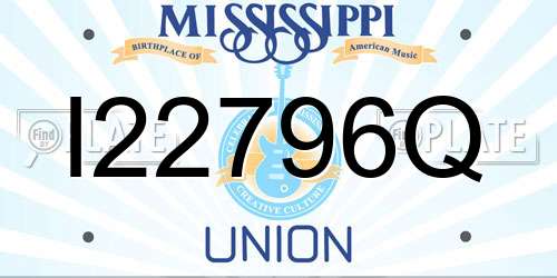 I22796Q Mississippi License Plate