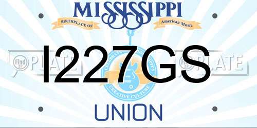 I227GS Mississippi License Plate
