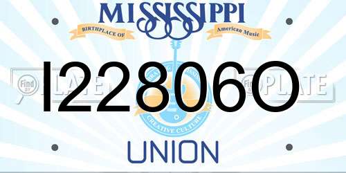 I22806O Mississippi License Plate