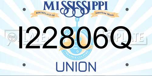 I22806Q Mississippi License Plate