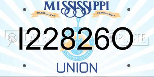 I22826O Mississippi License Plate