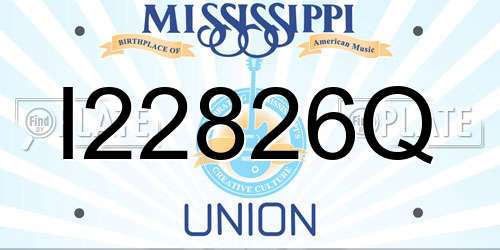 I22826Q Mississippi License Plate