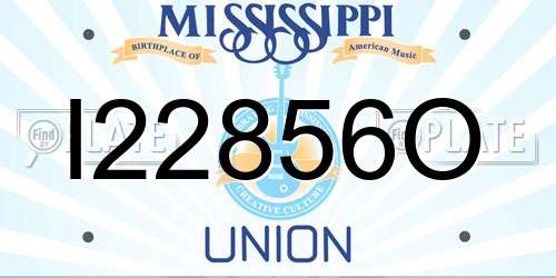 I22856O Mississippi License Plate