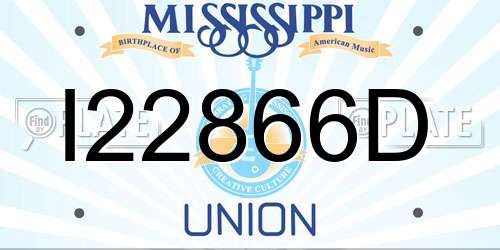 I22866D Mississippi License Plate