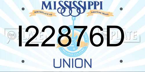 I22876D Mississippi License Plate
