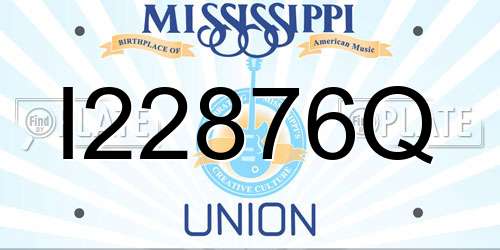 I22876Q Mississippi License Plate