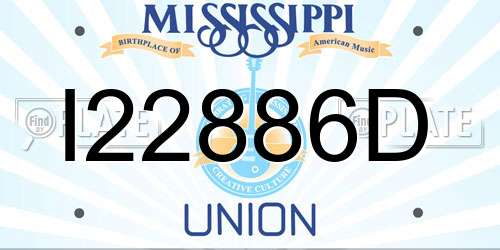 I22886D Mississippi License Plate