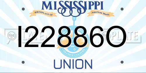 I22886O Mississippi License Plate