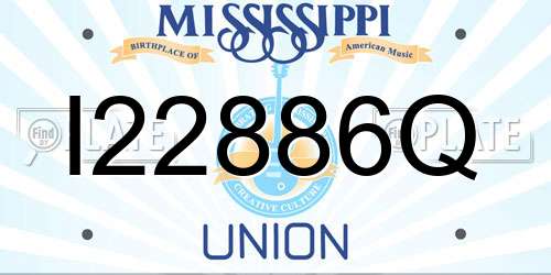 I22886Q Mississippi License Plate
