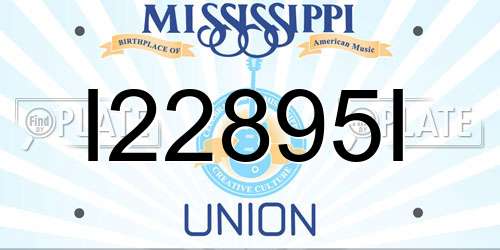 I22895I Mississippi License Plate