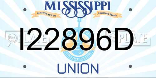 I22896D Mississippi License Plate