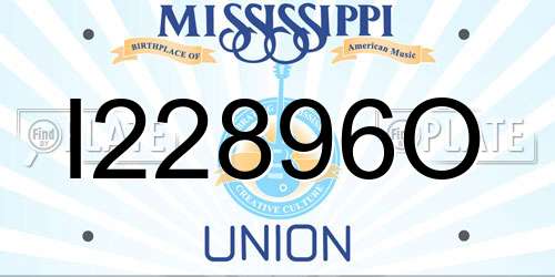 I22896O Mississippi License Plate