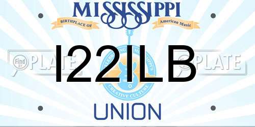 I22ILB Mississippi License Plate