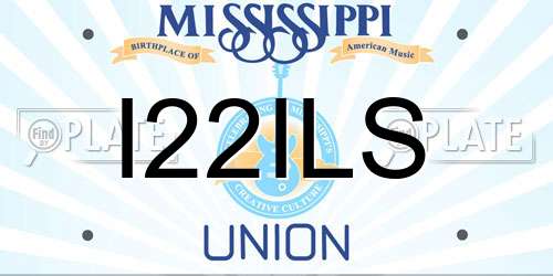 I22ILS Mississippi License Plate