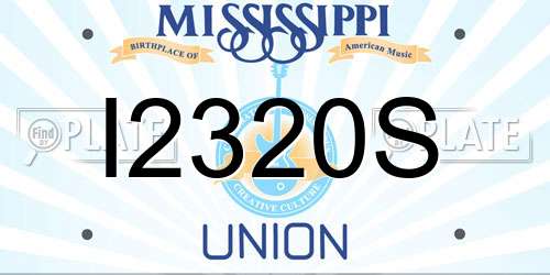 I2320S Mississippi License Plate