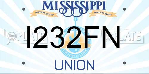I232FN Mississippi License Plate